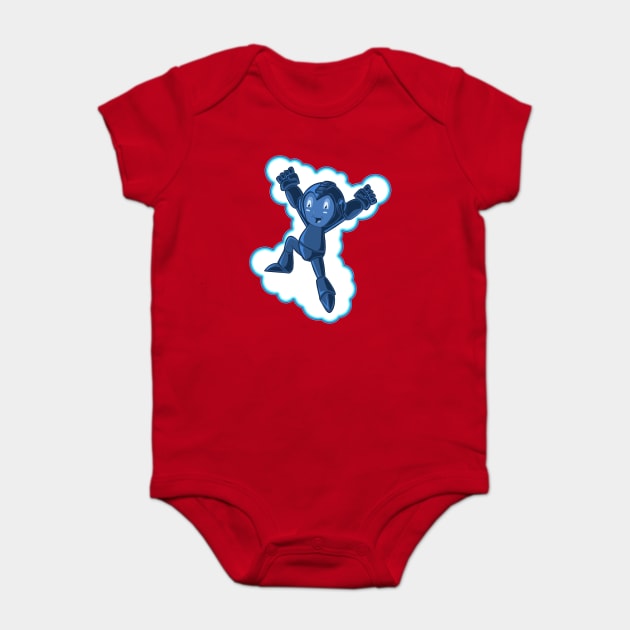 THE BLUE BOMBER Baby Bodysuit by droidmonkey